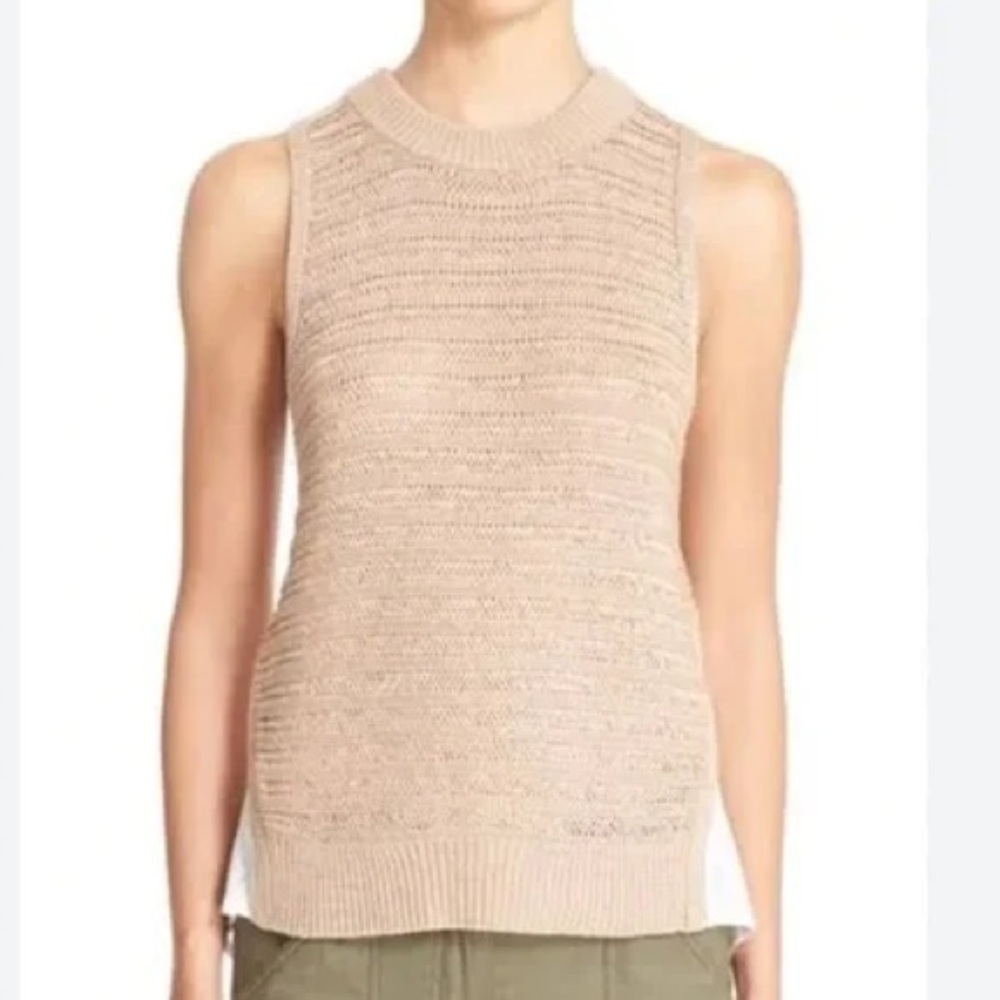 Veronica Beard South Beach Sleeveless Sweater Blouse